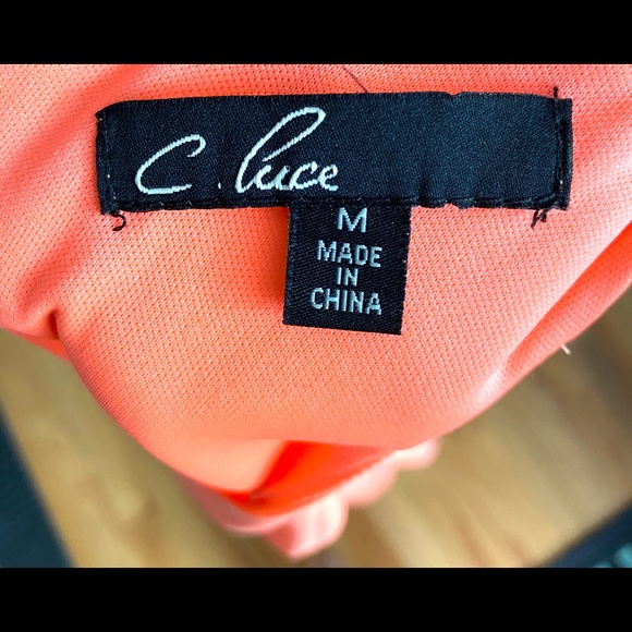 Fun neon coral dress! - Picture 4 of 4